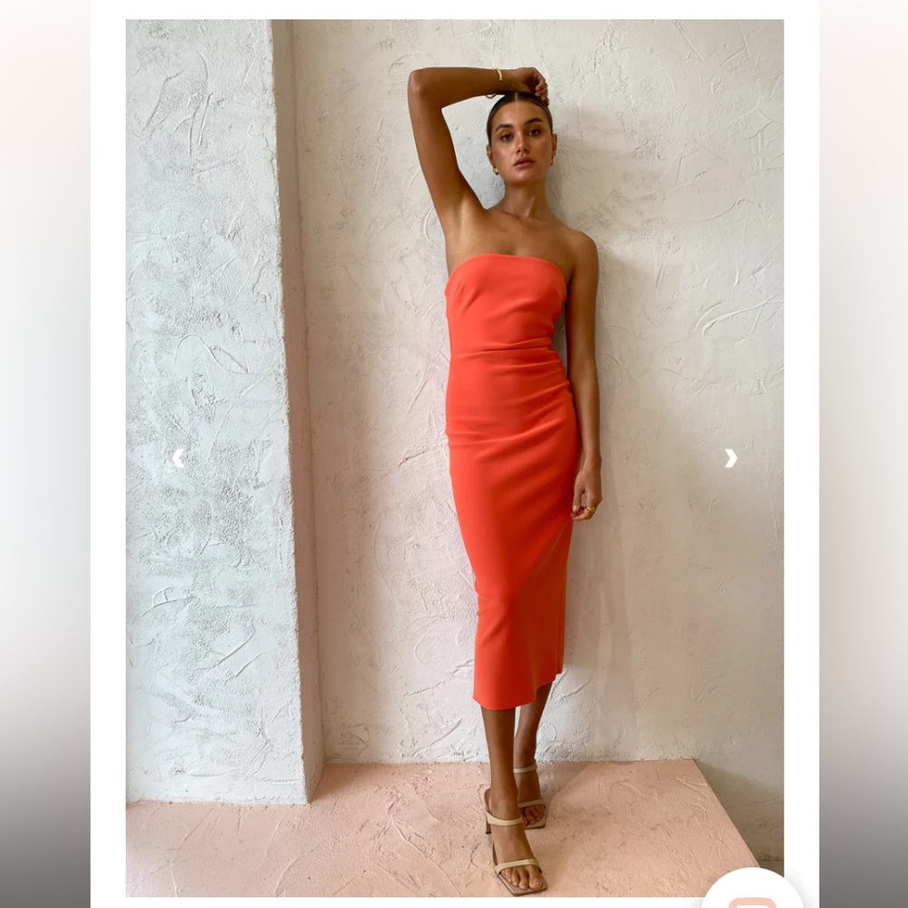 BEC + BRIDGE Cecily Midi Dress in Blood Orange in S